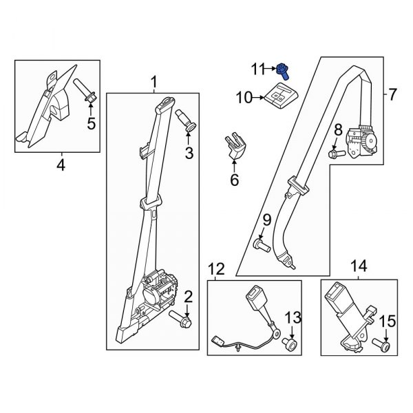 Seat Belt Guide Screw