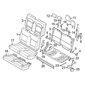 Ford OE - Seats & Tracks - Rear Seat Components (60% Driver Side,)