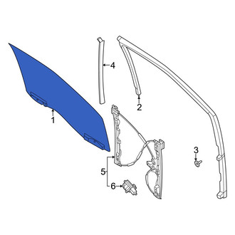 Ford OE - Front Left Door Glass