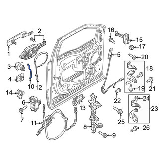 Ford OE - Front Left Door Lock Operating Rod