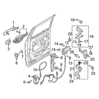 Ford OE - Upper Door Hinge Bolt
