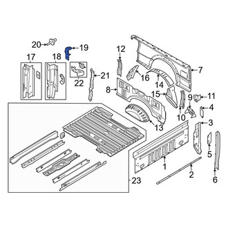 Ford OE - Rear Right Truck Bed Panel Reinforcement Bracket