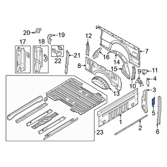 Ford OE - Lower Truck Bed Panel Reinforcement Bracket