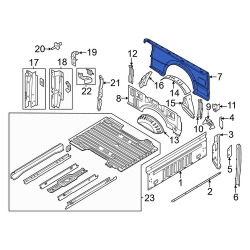 Ford OE PC3Z9827841C - Rear Left Outer Truck Bed Panel