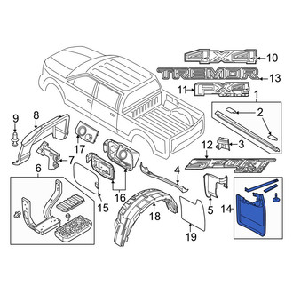 Ford OE - Rear Mud Flap Kit