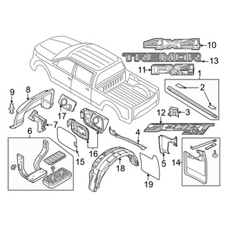 Ford OE - Pick Up Box - Exterior Trim (Regular Cab / SuperCab / Crew Cab)
