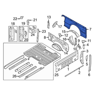 Ford OE - Rear Left Outer Truck Bed Panel