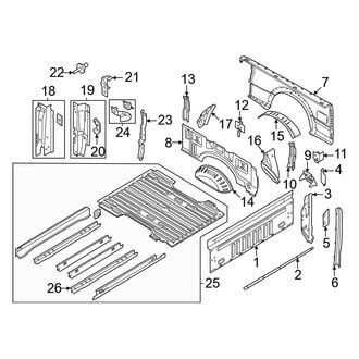 Ford OE - Pick Up Box - Front & Side Panels (8' Box, Dual Rear Wheel), (Regular Cab / SuperCab / Crew Cab)