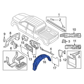 Ford OE - Rear Quarter Panel Splash Shield