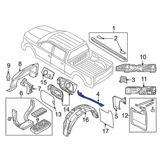 Ford OE - Rear Left Stone Deflector