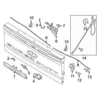 Ford OE - Tail Gate - Lock & Hardware (W/O Power Release), (Regular Cab / SuperCab / Crew Cab)