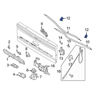 Ford OE - Tailgate Latch Rod Clip