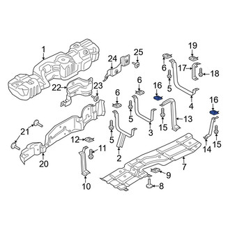 Ford OE - Right Fuel Tank Skid Plate Nut