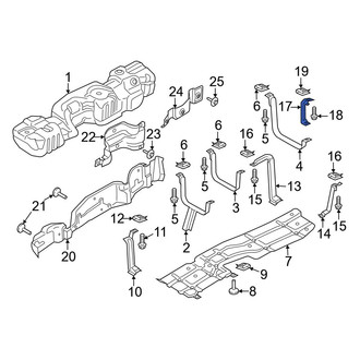 Ford OE - Left Fuel Tank Skid Plate Nut