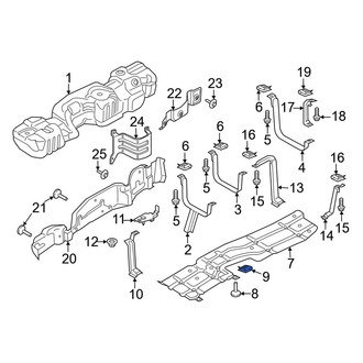Ford OE - Front Left Fuel Tank Strap Nut