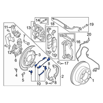 Ford OE - Rear Parking Brake Hardware Kit
