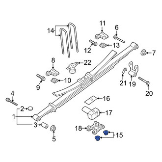 Ford OE - Front Leaf Spring Nut