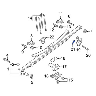 Ford OE - Leaf Spring Shackle Nut