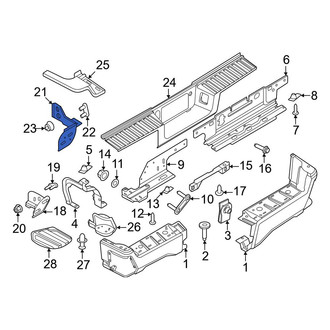 Ford OE - Rear Left Inner Bumper Face Bar Reinforcement Beam Bracket