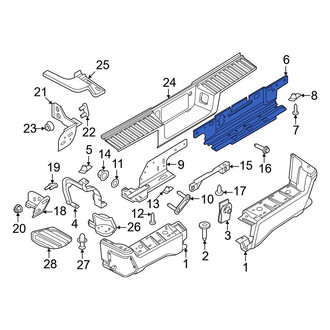 Ford OE - Rear Center Bumper Face Bar Reinforcement Beam