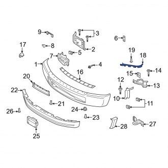 Ford OE - Front Left Outer Bumper Trim