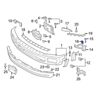 Ford OE - Bumper Face Bar Nut