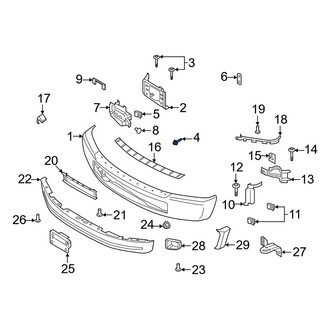 Ford OE - Bumper Face Bar Mount Nut