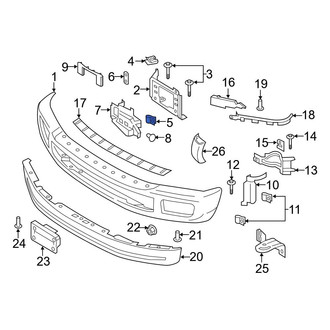 Ford OE - Radiator Support Air Deflector Nut