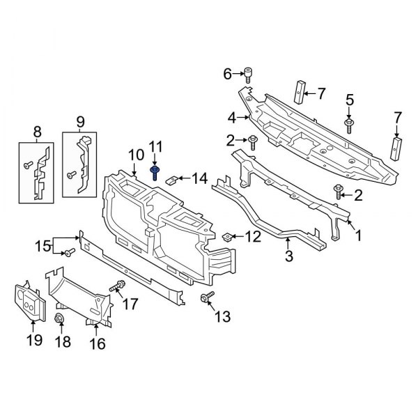 Radiator Support Panel Bolt