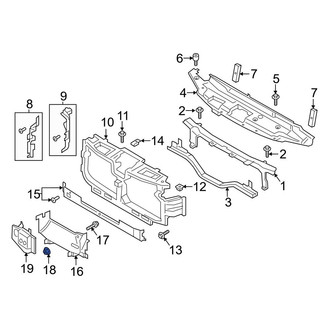 Ford OE - Radiator Support Air Deflector Nut