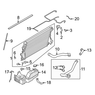 Ford OE - Cooling - Radiator & Components (Main), (Regular Cab / Crew Cab)