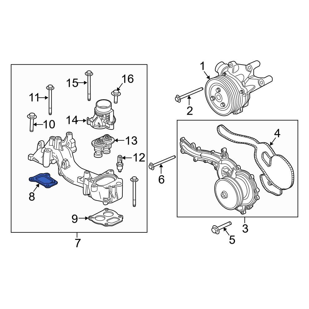 Ford OE - Cooling - Water Pump (Regular Cab / Crew Cab) - Page 3