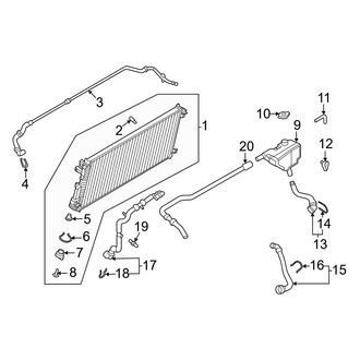 Ford OE - Cooling - Radiator & Components (Auxiliary), (Regular Cab / Crew Cab)