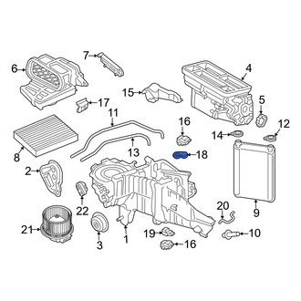 Ford OE - Upper HVAC Heater Mode Door Lever