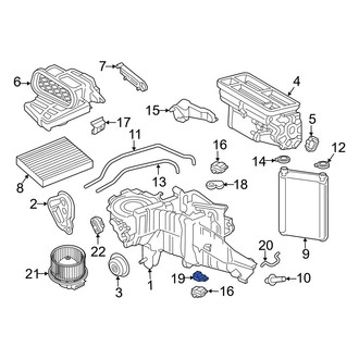 Ford OE - Lower HVAC Heater Mode Door Lever