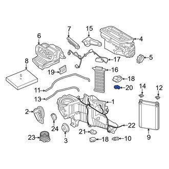 Ford OE - Upper HVAC Heater Mode Door Lever