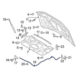 Ford OE - Front Hood Release Cable