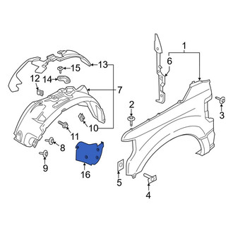 Ford OE - Front Right Fender Liner Extension