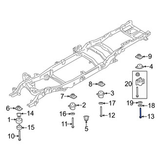Ford OE - Rear Body Mount Cushion Bolt