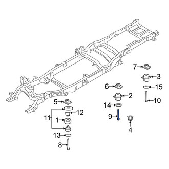 Ford OE - Front Lower Body Mount Cushion Bolt