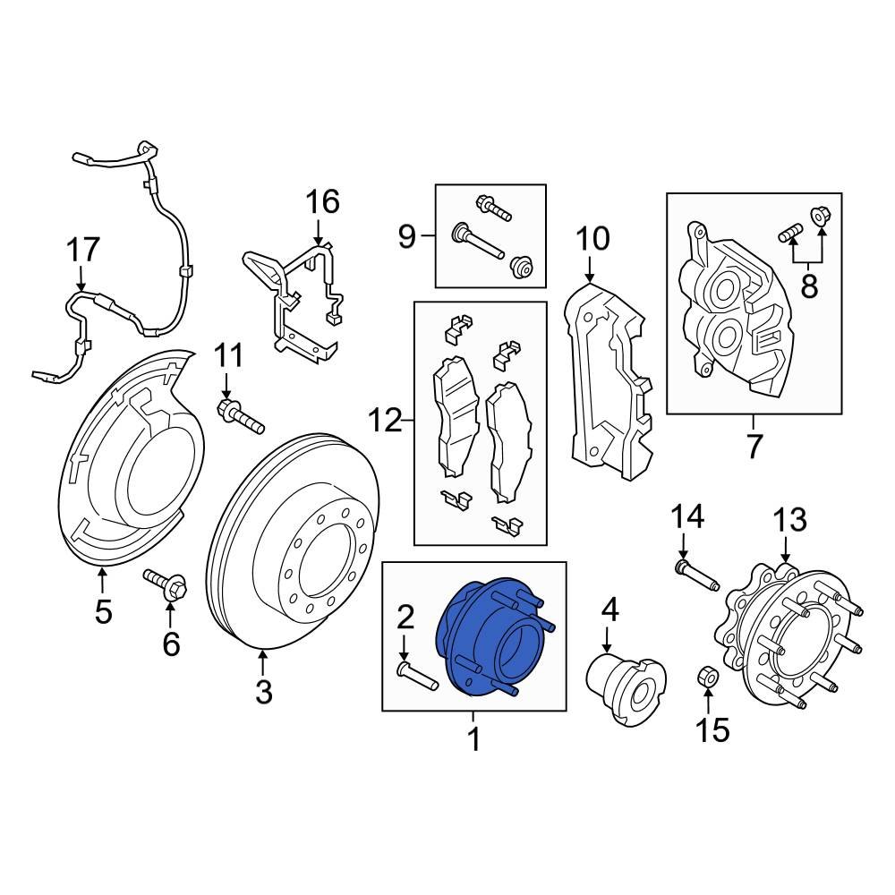 Ford OE LC3Z1104C - Front Wheel Bearing And Hub Assembly