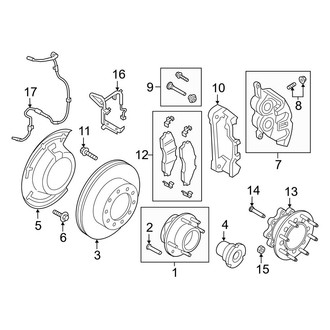 Ford OE - Front Suspension - Brake Components (Regular Cab / Crew Cab)