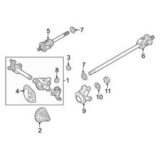 Ford OE - Front Suspension - Carrier & Front Axles (Crew Cab)