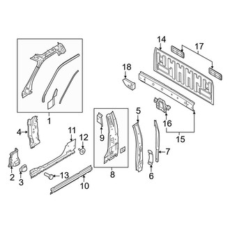 Ford OE - Cab - Back Panel (Regular Cab), (XL / XLT Regular Cab)