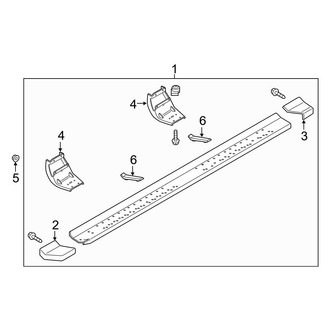 Ford OE - Cab - Running Board (Step Type, Argent), (Regular Cab)