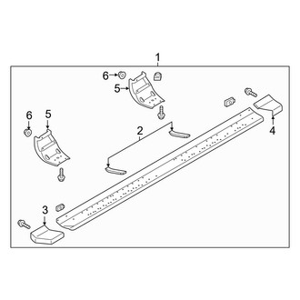 Ford OE - Cab - Running Board (Production, Argent), (King Ranch / Lariat / Limited / Platinum / XL / XLT Crew Cab)