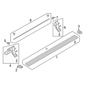 Ford OE - Cab - Running Board (Power Deployable), (King Ranch / Lariat / Limited / Platinum / XL / XLT Crew Cab)