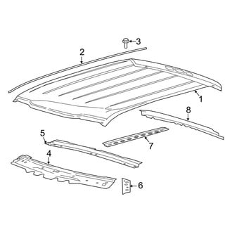 Ford OE - Cab - Roof & Components (W/O Panoramic), (King Ranch / Lariat / Limited / Platinum / XL / XLT Crew Cab)