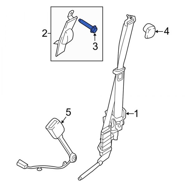 Seat Belt Height Adjuster Bolt