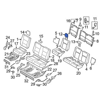 Ford OE - Rear Outer Headrest